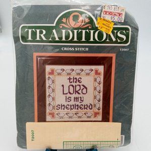 The Lord Is My Shepherd Vintage Cross Stitch Kit New Old Stock Traditions Sheep